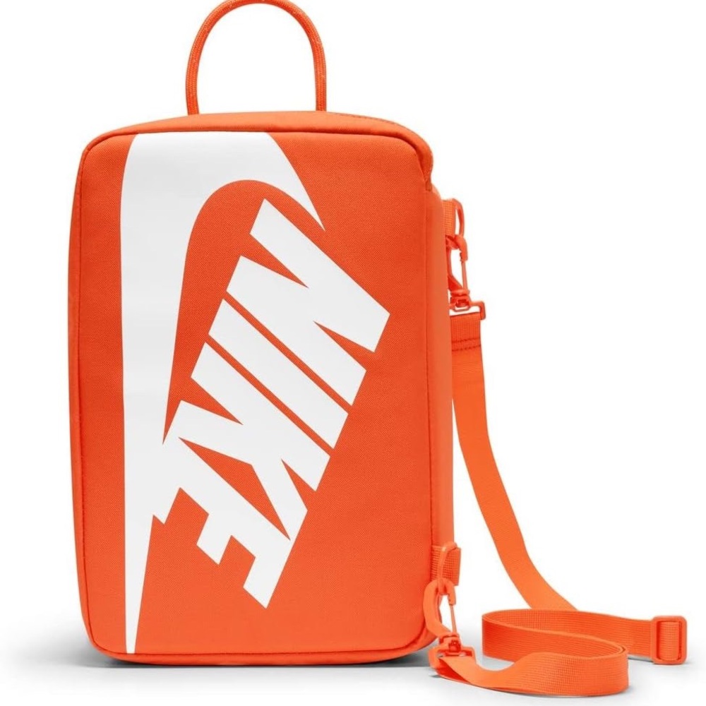 Nike Orange and White Toiletry Bag with Sporty Design